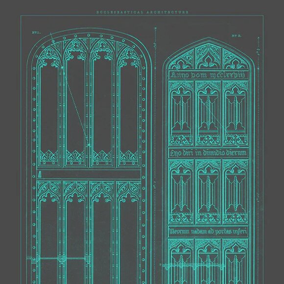 Architectural Print: St Alban's Doors / Size A2 - Picture 2 of 5